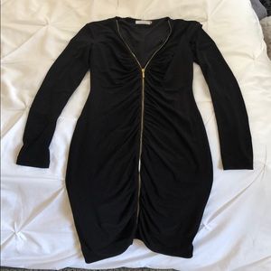 Calvin Klein black zip up dress